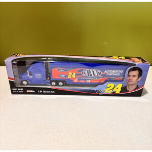 Vtg Nascar Winners Circle Jeff Gordon #24 Dupont Trailer Rig 1:64 Hendrick Flame